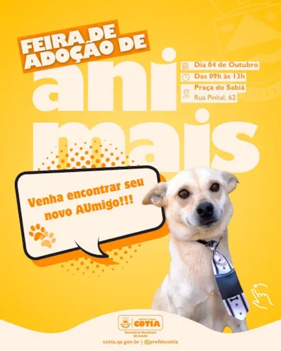 Feira de Adoção de Animais em Cotia