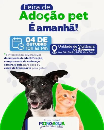 Feira de Adoção Pet em Mongaguá