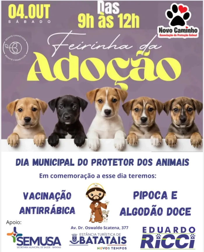 Participe do Evento Especial de Adoção e Vacinação neste sábado! Adote um amigo e vacine gratuitamente. Diversão para toda a família!
