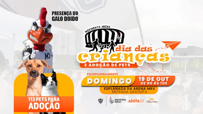 Movimenta Arena especial celebra o Dia das Crianças e promove adoção de pets na Arena MRV