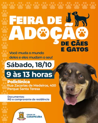 Feira de Adoção de Cães e Gatos em Carapicuíba