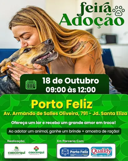 Feira de Adoção em Porto Feliz
