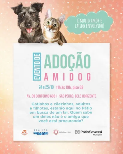 Feira de Adoção Amidog no Pátio Savassi