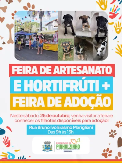 Feira de Artesanato, Hortifrúti e Adoção de Animais