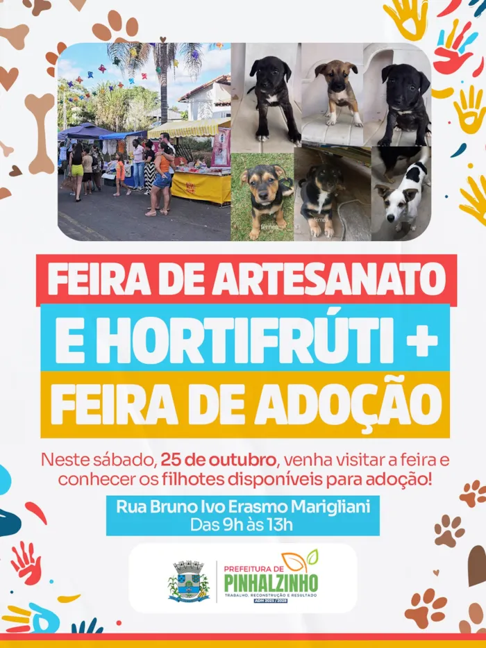 Feira de Artesanato, Hortifrúti e Adoção de Animais