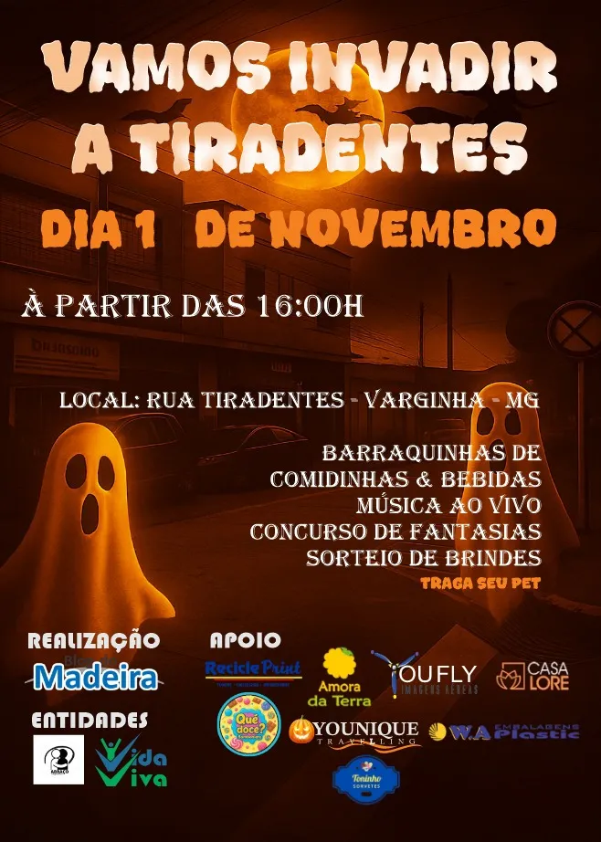 3ª Festa da Rua Tiradentes em Varginha terá Feira de Adoção de Pets