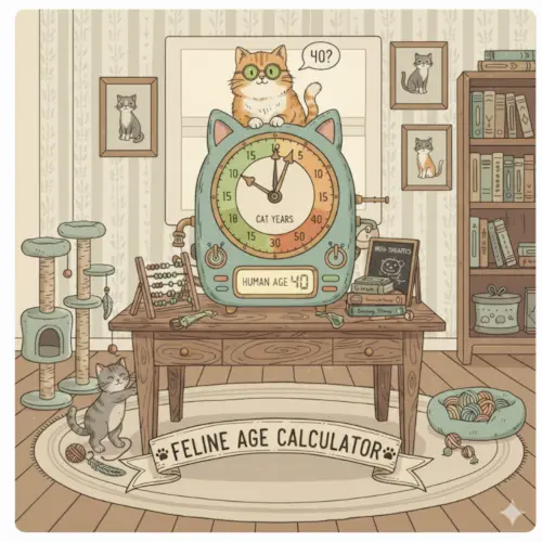 Calcular idade do meu gato