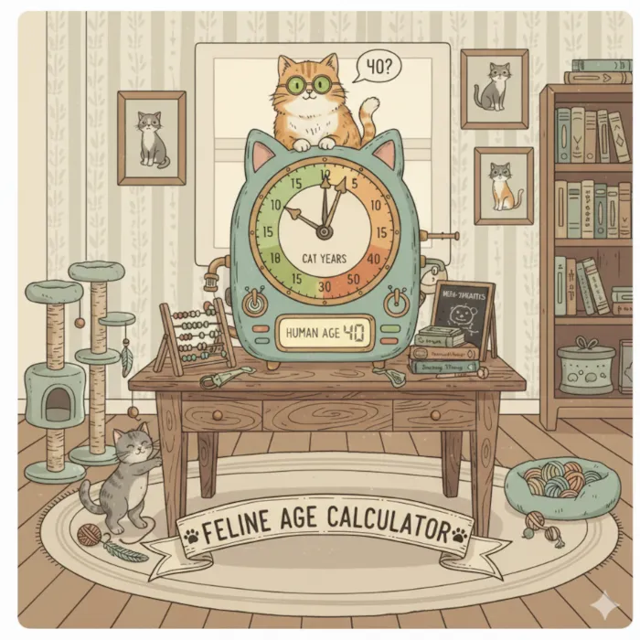 Calcular idade do meu gato