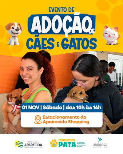 Feira de Adoção Responsável de Cães e Gatos em Aparecida
