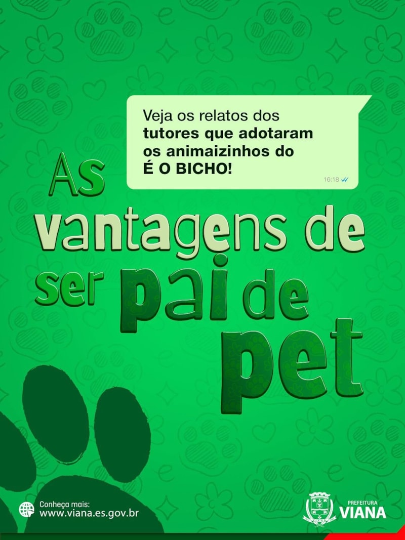 Venha participar da feira de adoção "É o Bicho!" e descubra as alegrias de ter um pet. Encontre seu novo companheiro e leve mais amor para casa.