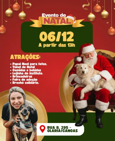 Evento de Natal com Feira de Adoção