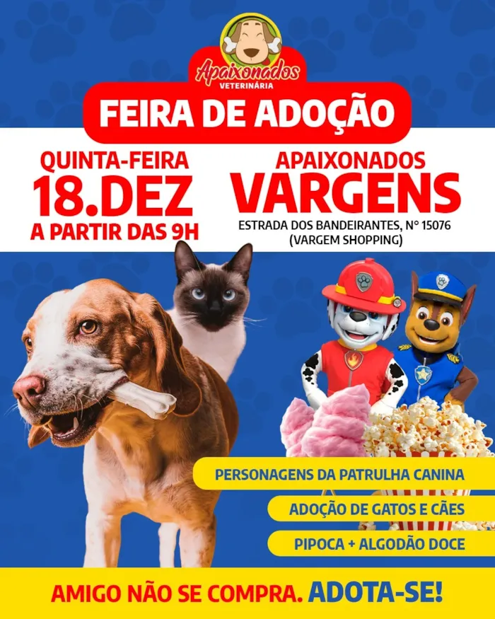 Feira de Adoção Apaixonados Vargens