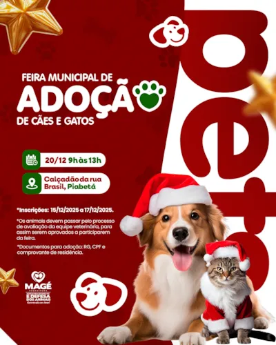 Feira Municipal de Adoção de Cães e Gatos em Magé