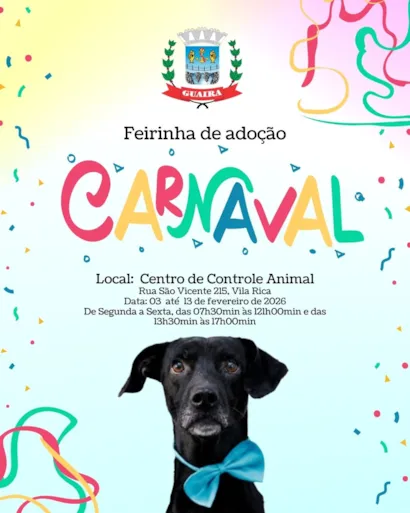 Feirinha de Adoção Carnaval em Guaíra