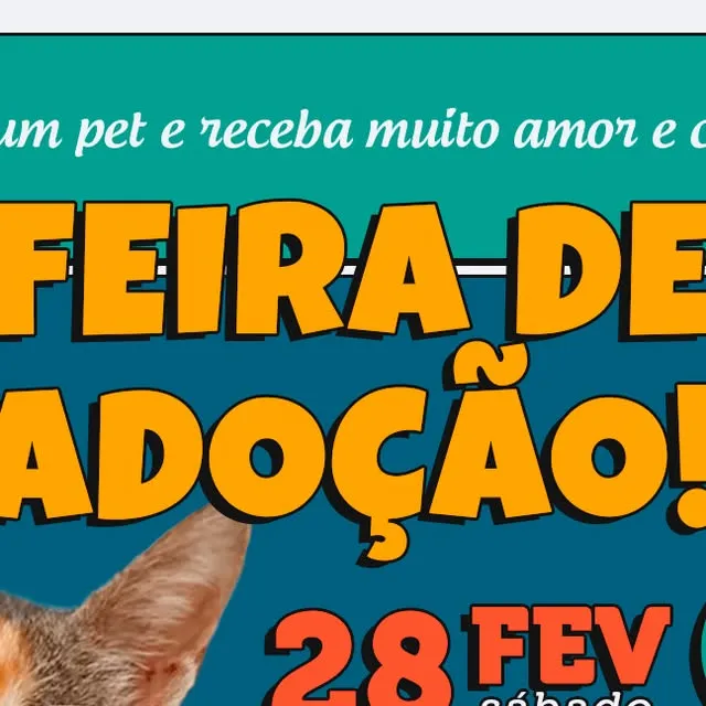 Participe da Feira de Adoção em Colatina neste sábado, 28 de fevereiro, a partir das 8h no Centro de Ciência. Adote um amigo e ajude com doações!