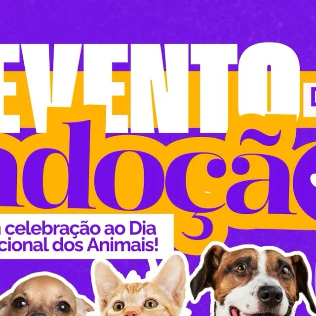 Participe do Evento de Adoção Responsável no Dia Nacional dos Animais! Sábado, 14 de março, das 9h às 13h, na Praça da Bandeira. Adote um amigo e aproveite serviços gratuitos.
