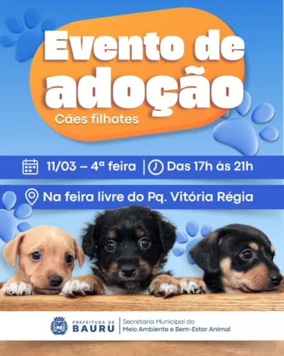 Evento 'Adote um Amigo' com Cães Filhotes