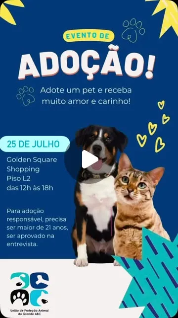 Evento de Adoção de Cães e Gatos - UPA ABC