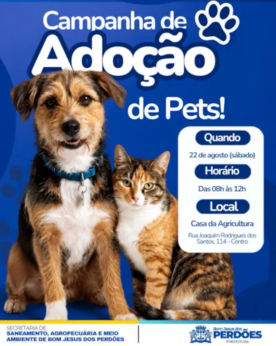 Campanha de Adoção Responsável em Bom Jesus dos Perdões