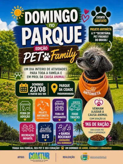 Domingo no Parque – PET Family promove feira de adoção em Pindamonhangaba