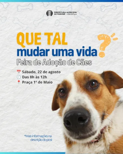 Feira de Adoção de Cães “Que Tal Mudar uma Vida?” em Parobé