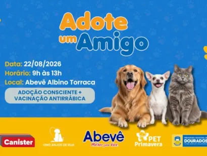 Feira de adocao em Dourados com vacinacao antirrabica