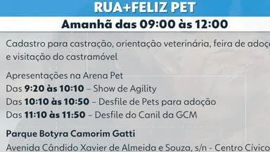 Feira de adoção em Mogi das Cruzes ocorre em 23 de agosto, das 9h às 12h, com orientação veterinária, castração e pets disponíveis.