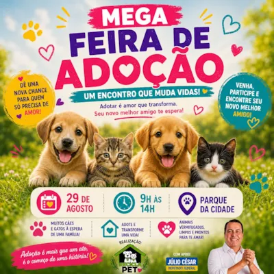 Feira de Adoção de Cães e Gatos em Brasília - 29/08
