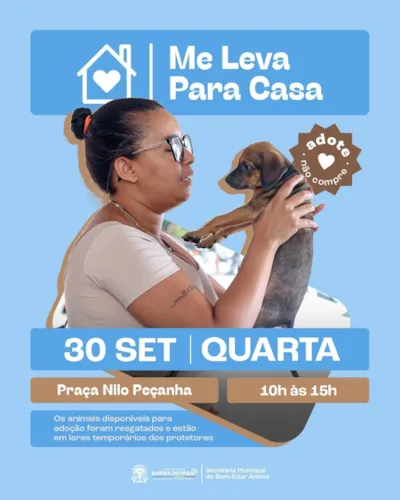 Feira de adoção em Barra do Piraí: Me Leva pra Casa