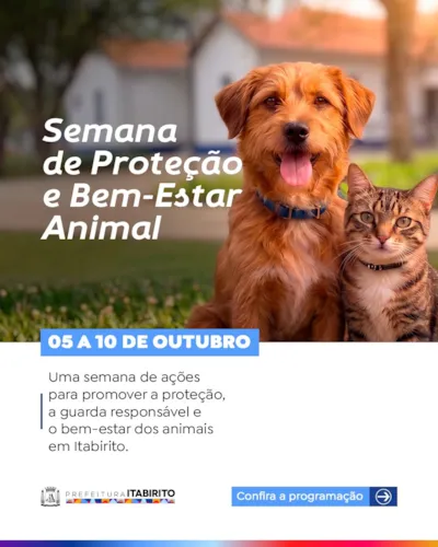 Feira de adoção em Itabirito na Semana Animal