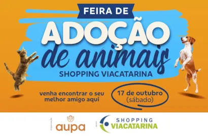 Feira de adoção de animais no Shopping ViaCatarina em Palhoça