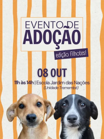 Evento de adoção de filhotes em Tremembé