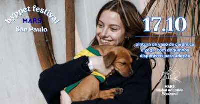 Feira de adoção em São Paulo no Hyppet Festival