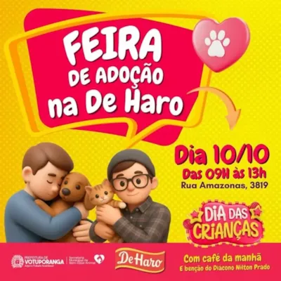 Feira de adoção em Votuporanga: De Haro