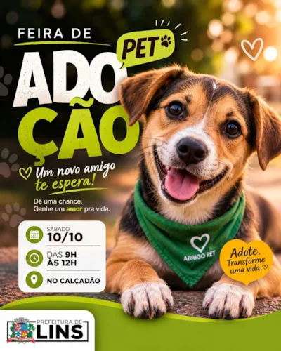 Feira de adoção responsável de animais em Lins