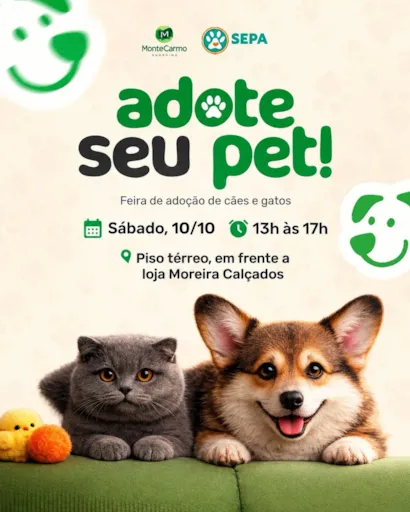 Feira de adoção responsável de cães e gatos em Betim