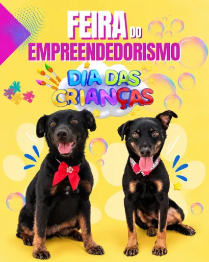 Adoção de cães na Feira do Empreendedorismo em Tambaú