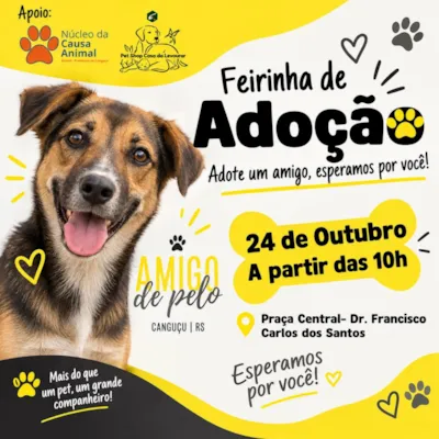 Feirinha de adoção em Canguçu reúne amigos