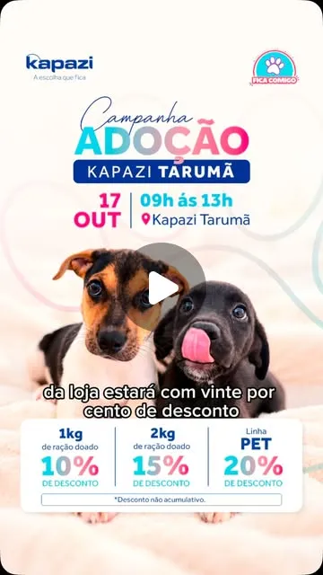 Campanha de adoção em Curitiba na Kapazi Tarumã