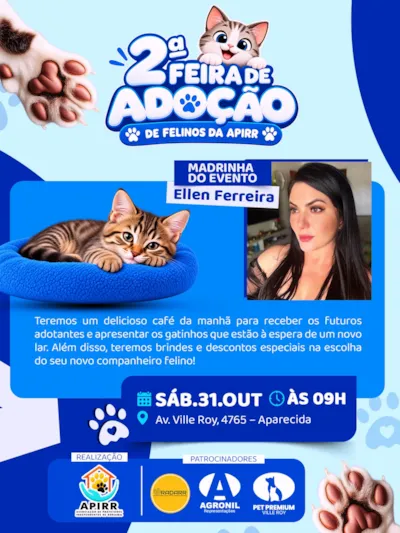 Feira de adoção de felinos em Boa Vista