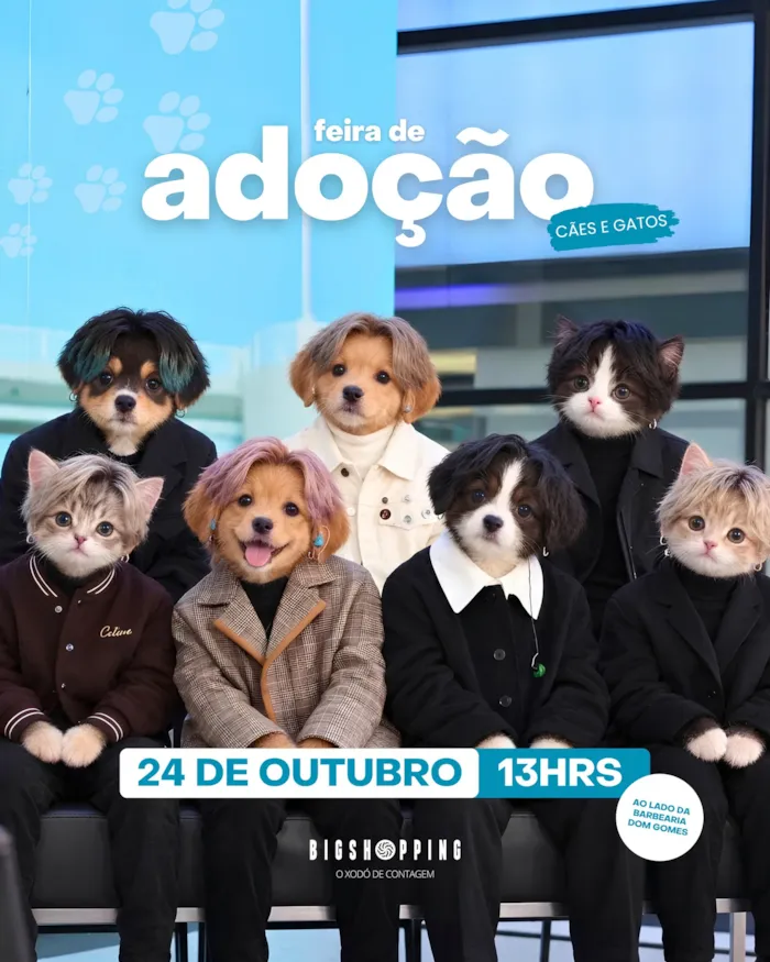 Evento Feira de adoção de cães em Contagem no Big Shopping