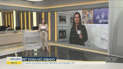 Evento de Pet Yoga com adoção de filhotes em Santos