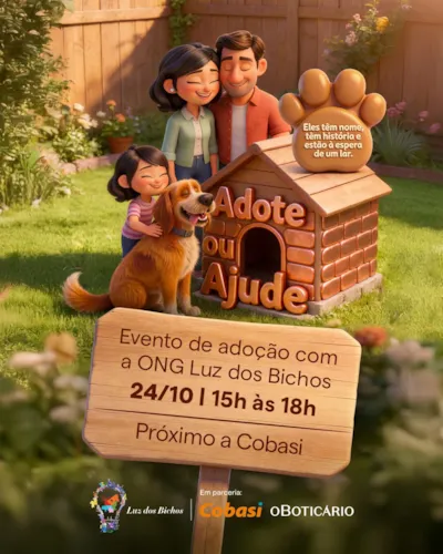 Feira de adoção em São Carlos com a ONG Luz dos Bichos 24/10