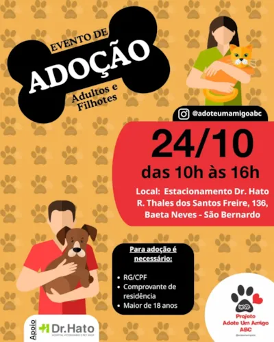 Feira de adoção de cães em São Bernardo do Campo