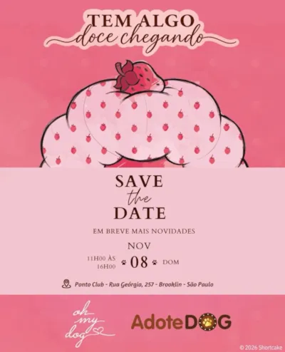 Evento de adoção em São Paulo com Moranguinho