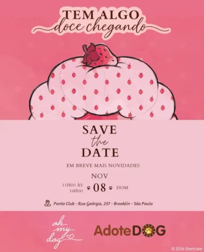 Evento de adoção em São Paulo com Moranguinho