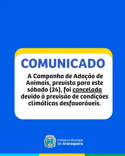 Campanha para adoção de animais em Araraquara