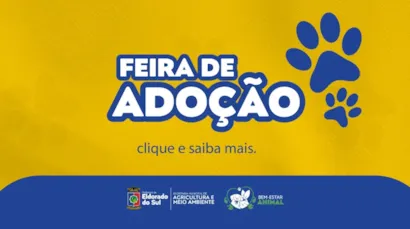 Feira de adoção de animais em Eldorado do Sul no dia 7 de novembro, das 10h às 16h, na Praça Brasil. Haverá atendimento veterinário no local. Venha