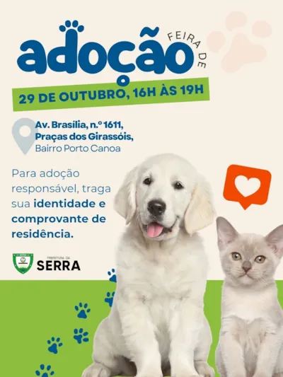 Feira de adoção de animais em Serra