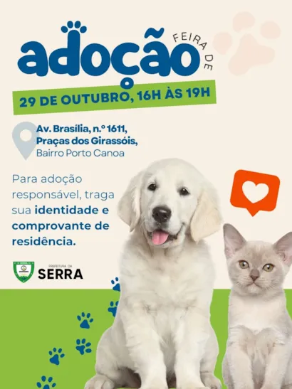 Feira de adoção de animais em Serra